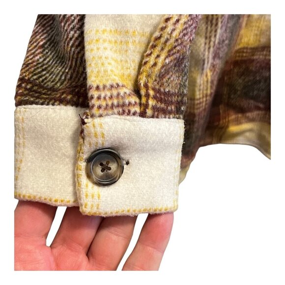 Prettygarden Womens Long Sleeve Plaid Shacket Jacket With Button Front Pockets L - Picture 9 of 11